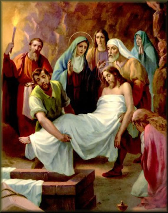 Fourteenth station of stations of the cross